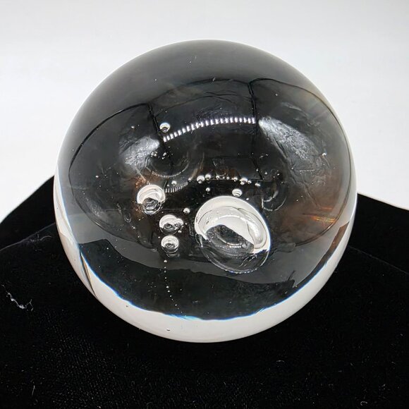 Murano Style Glass Large & Small Bubbles Paperweight Orb Decor 2.75" Clear - Picture 2 of 10